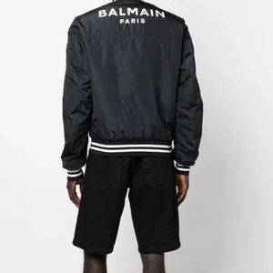 Balmain: Logo-Print Bomber Jacket (Retail: $1,895)